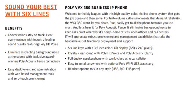 Polycom VVX 350 Business IP Phone - Image 2